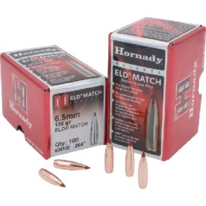 Hornady 6.5mm cal 100 gr ELD Match Projectiles 100 pack